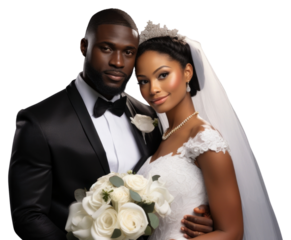 PNG Black people wedding photography portrait bride.