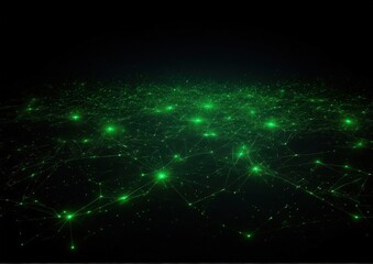 Fototapeta premium Eco Connected Networks. Green Futuristic Design for Sustainability and Tech