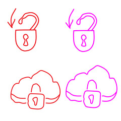 Security shield sign vector illustration, Lock security icon, Set of security shield icons, securityshields symbols with check mark and padlock, Shield security icon, Safety, protection sign
