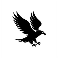 Obraz premium Bold Eagle Head Silhouette vector design