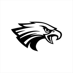Bold Eagle Head Silhouette vector design