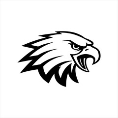 Bold Eagle Head Silhouette vector design