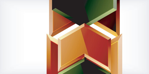 Vector 3d arrow techno design template