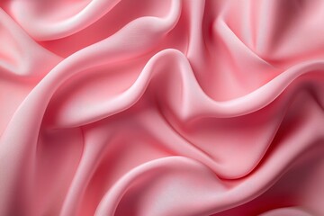 Obraz premium Soft pink silk fabric with flowing folds