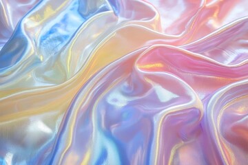 Obraz premium Soft iridescent fabric with pastel tones