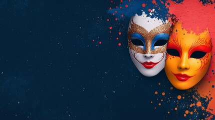 Vibrant masks depicting character, color, and creativity in festive celebration.