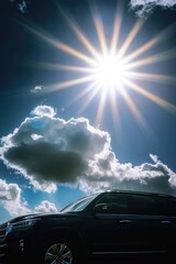 Black SUV in Parking Lot