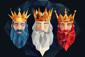 Generative AI Creates Online Banner Poster for Three Kings Day Epiphany Celebration in Cartoon Style