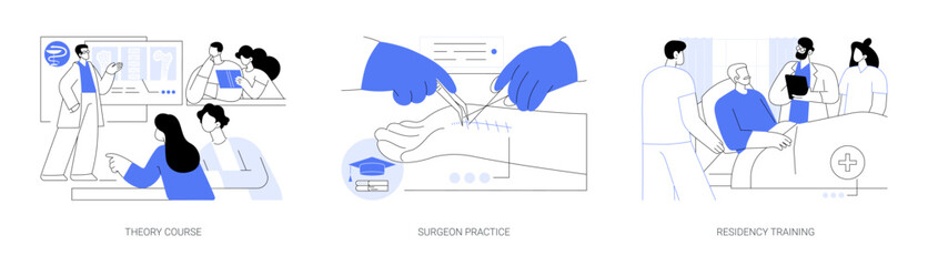 Doctor of Medicine isolated cartoon vector illustrations se