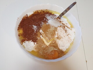 preparing sweet pastry for homemade baking