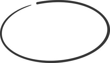 Hand drawn oval brush stroke. Ellipse doodle scribbles. Circle marker underline for text. Round chalk frame