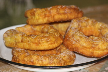 Sfenj Close up, Moroccan Donuts