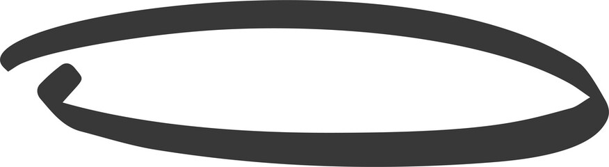 Obraz premium Hand drawn oval brush stroke. Ellipse doodle scribbles. Circle marker underline for text. Round chalk frame