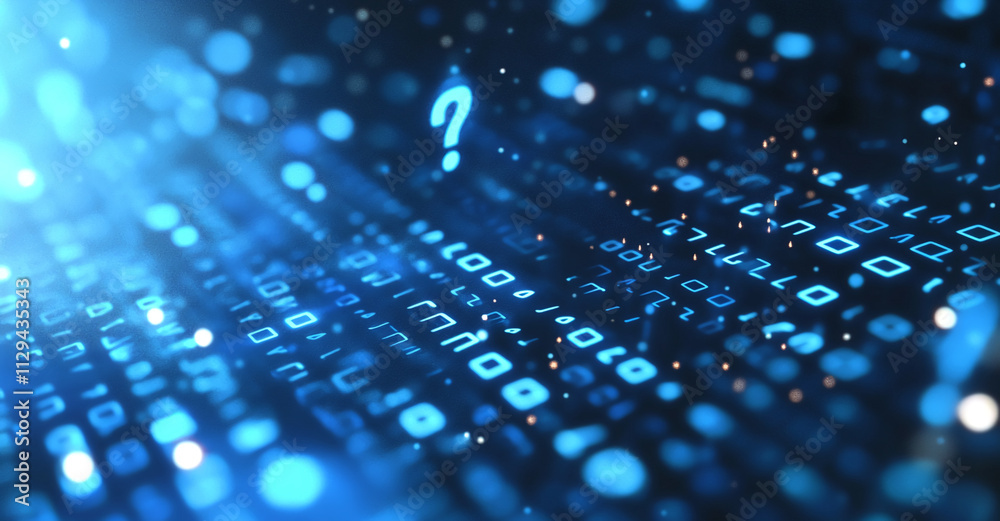 Aufkleber Exploring digital data patterns and the significance of information in technology today