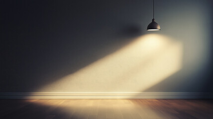 Bare Interior with Beautiful Lighting. Modern Background with copy-space.