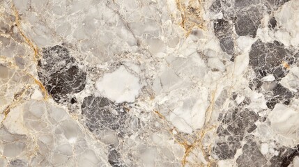 Fototapeta premium Close-up detailed view of grey and gold marble texture.