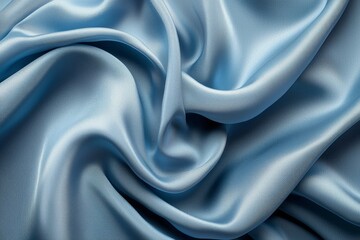 Obraz premium Soft Blue Silk Fabric with Gentle Folds