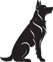 Silhouette Dog head icon Vector illustration isolated on white simple. Animal Logotype concept. Logo design template.