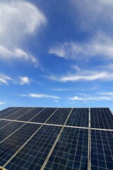 Obraz premium solar power ecology energy panels in winter