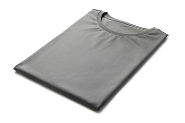 Grey t-shirt on white background. Mockup for design