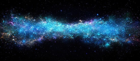 Fototapeta premium Cosmic nebula, vibrant blue and purple hues, celestial dust and gas.