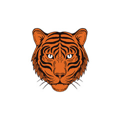 tiger head isolated