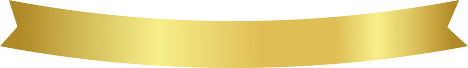 Gold Ribbon curve PNG - Elegant and Luxurious tag banner isolate transparent background