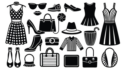  Fashion & Beauty related icon editable stroke outline set of different types small icons isolated on white background flat vector illustration