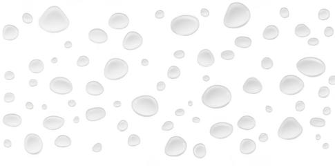 drops of water on a white background