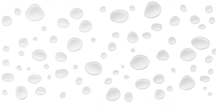 drops of water on a white background