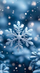 A serene winter wonderland background with softly falling snowflakes and ample copy space, ideal for seasonal promotions, holiday greetings, or winter-themed events.