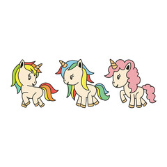 set of funny animals