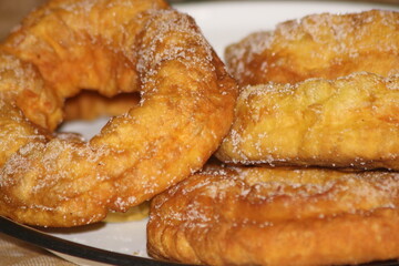 Sfenj Close up, Moroccan Donuts