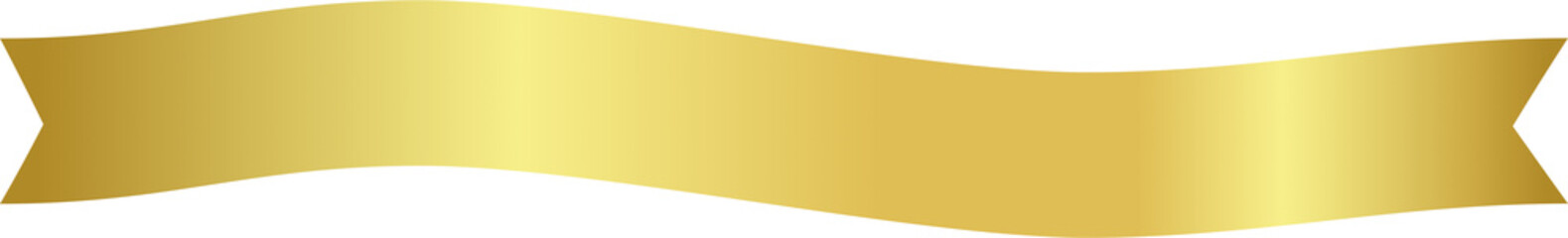 Gold Ribbon curve PNG - Elegant and Luxurious tag banner isolate transparent background