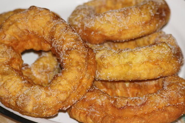 Sfenj Close up, Moroccan Donuts