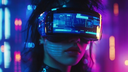Futuristic Cyberpunk Inspired Digital Art Party with Holographic Decor and Cutting Edge Visuals