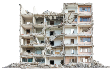 PNG Apartment building destroyed building architecture earthquake urban.