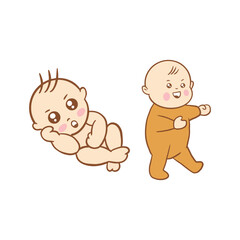 baby child with a baby