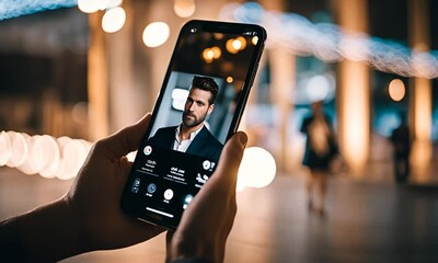 Mobile phone with a dating app.