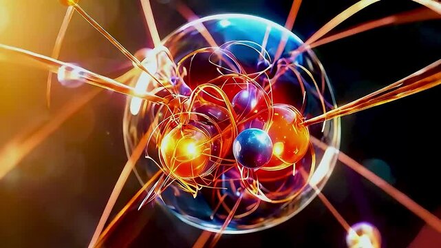 an atom  and  its electrons