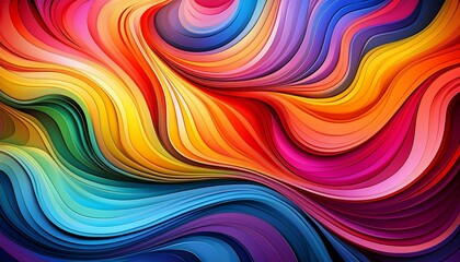 colorful abstract art featuring blended curves and shapes in vibrant hues