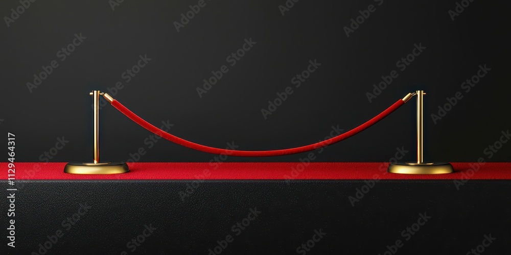 Poster red carpet with a red rope on it