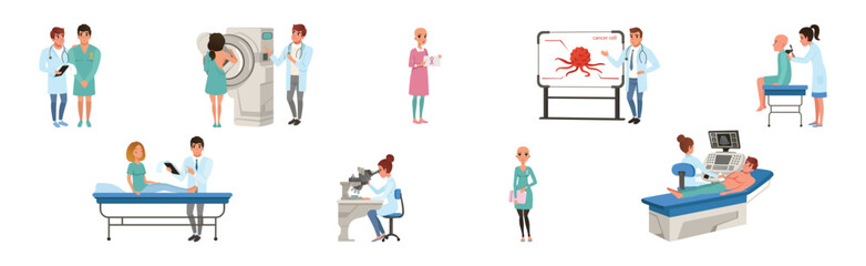 Cancer Diagnostics and Treatment with Patient and Doctor Vector Set