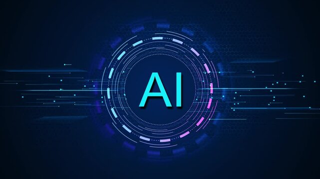 AI chip advanced technology center digital interface virtual space, cutting edge artificial intelligence, deep machine learning, . Ideal for 3D innovation, tech, AI scanner chat bot interface concepts