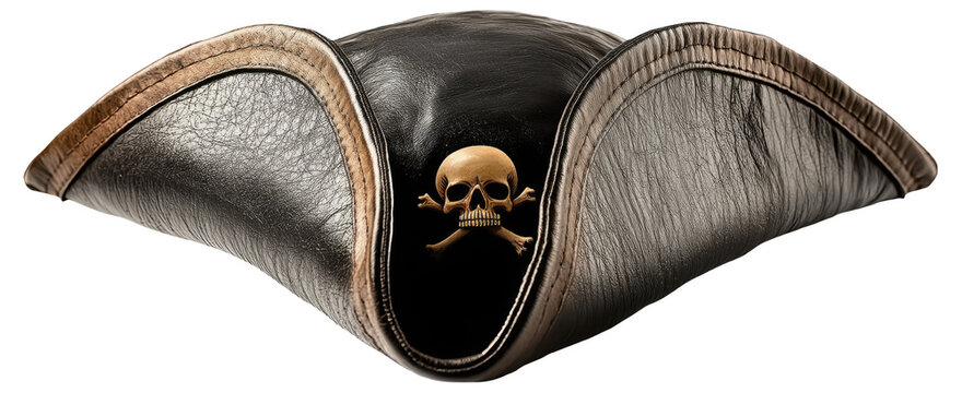 PNG Pirate tricorne hat with skull and crossbones emblem