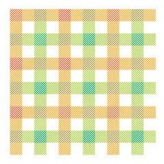 シームレスの綾織トリコロール格子柄のイラスト背景　グラフィック素材　スウォッチ登録可能