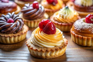 Cupcakes with icing sugar sprinkles