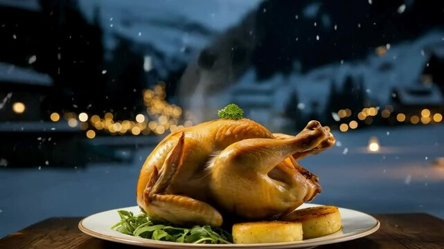 hot steaming chicken broast, christmas recipes, chicken broast, thanksgiving chicken broast, food stock videos, stock videos, foods videos, viral food recipes, chicken broast, winter food videos
