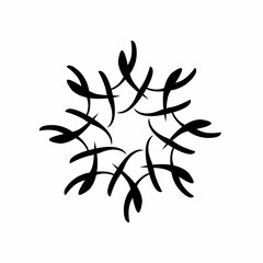 abstract black pattern (mandala)