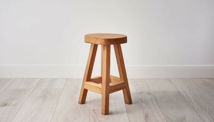 wooden chair on white background